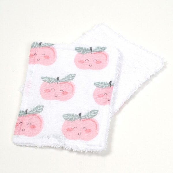 Lot de 6 lingettes lavables bébé Pomme d'amour