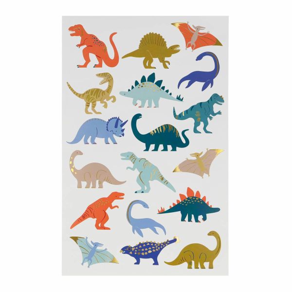 Lot de 2 grandes planches de tatouages enfant Dinosaures