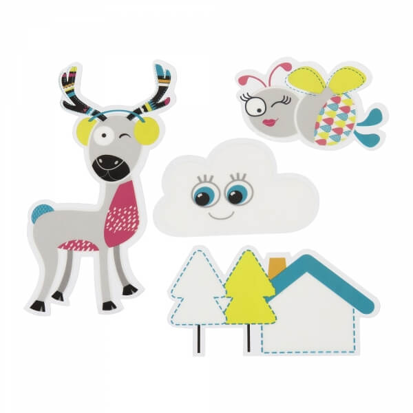Lot de 2 pare-soleil + stickers Montagne