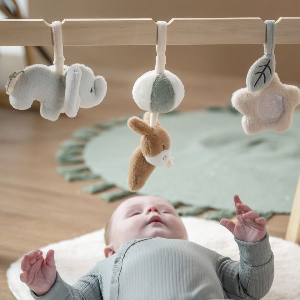 Arches en bois avec jouets a suspendre 60x49cm