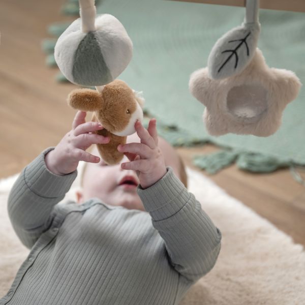 Arches en bois avec jouets a suspendre 60x49cm