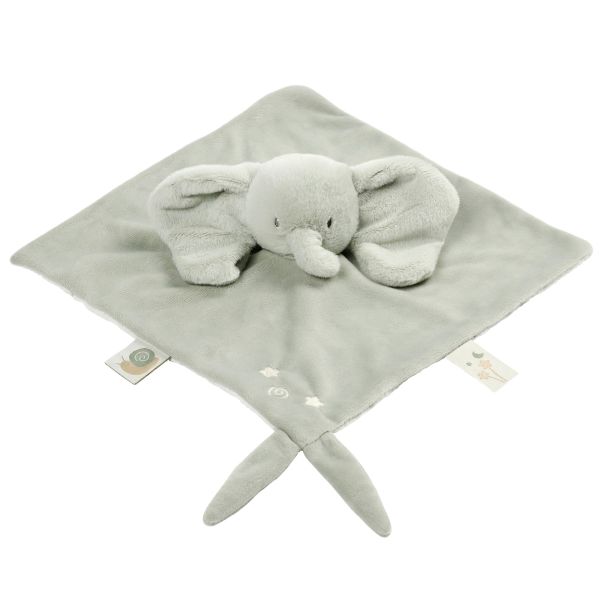 Doudou Loulou elephant velours vert tilleul
