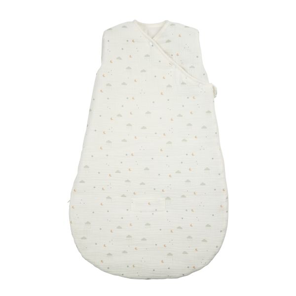 Gigoteuse mi saision 70cm sans manches gaze de coton ecru
