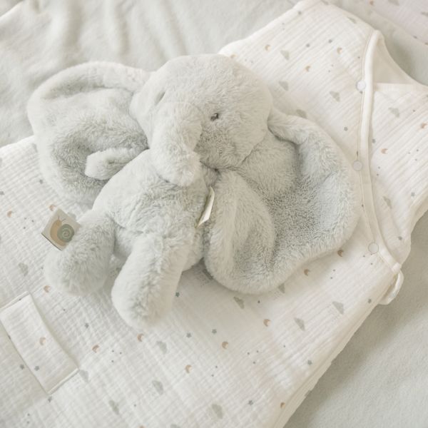 Gigoteuse mi saision 70cm sans manches gaze de coton ecru