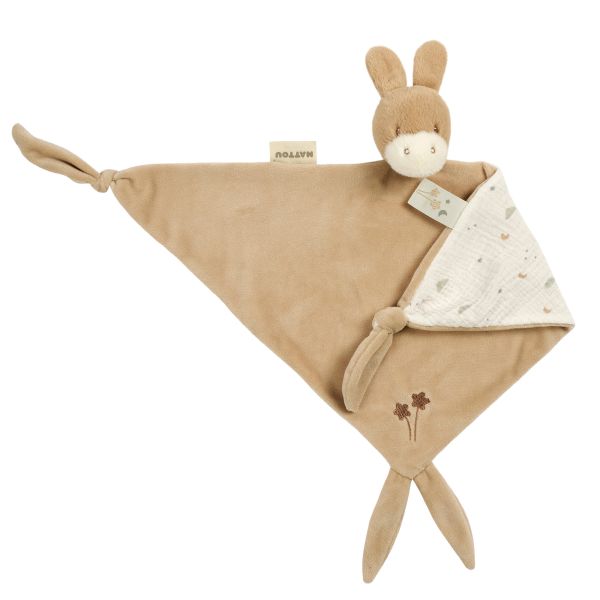 Maxi doudou Loulou âne caramel