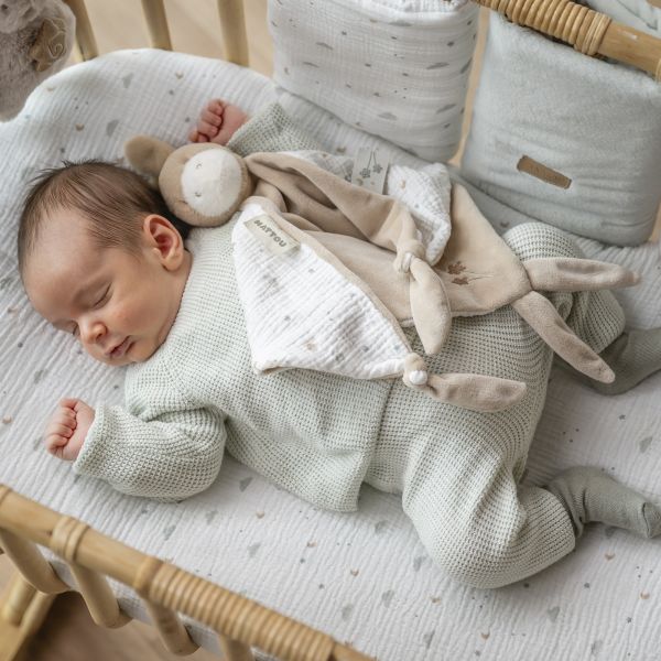 Maxi doudou Loulou âne caramel