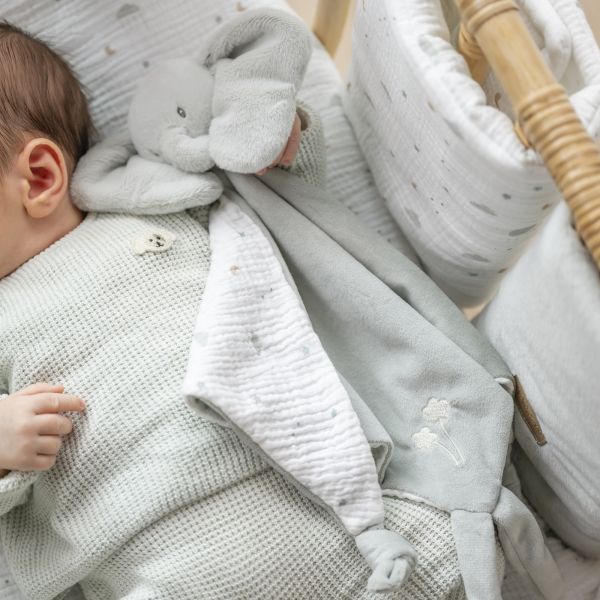 Maxi doudou Loulou elephant vert tilleul