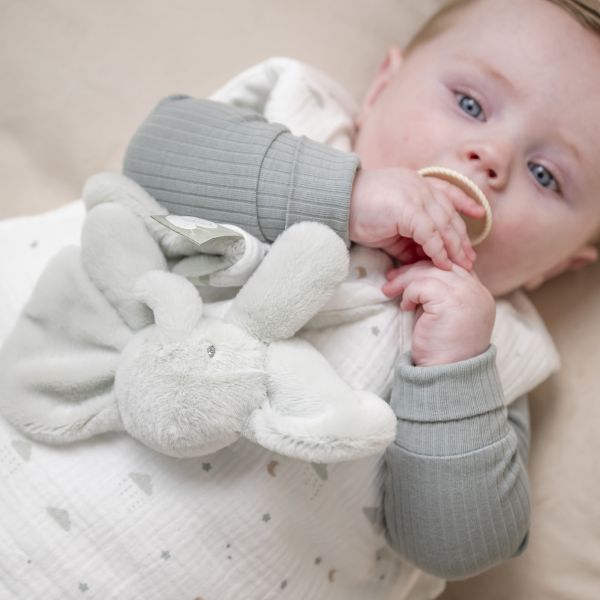 Mini doudou Loulou elephant vert tilleul