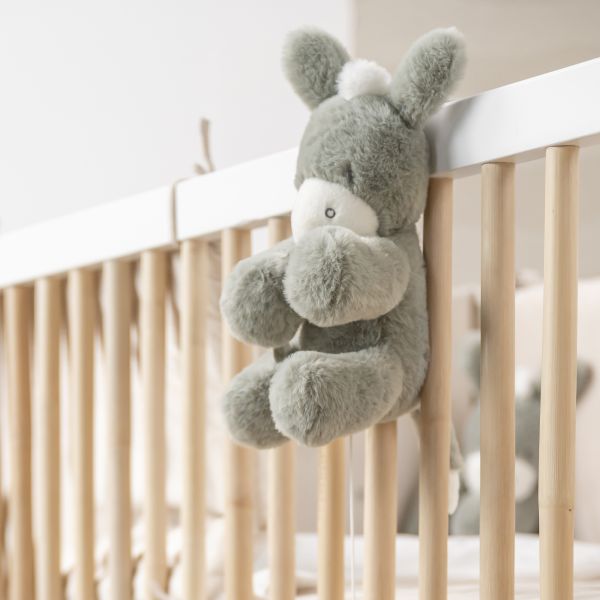 Peluche musicale âne Loulou vert foncé
