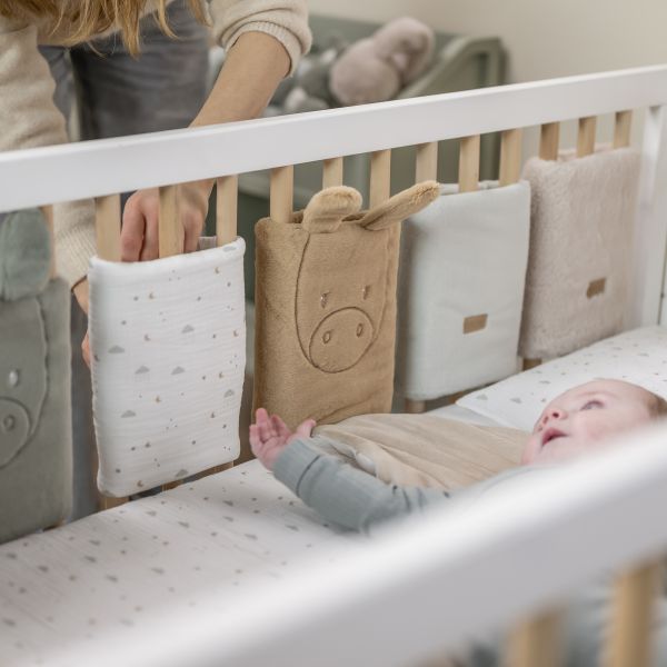 Lot de 6 protège-barreaux de lit bébé Loulou