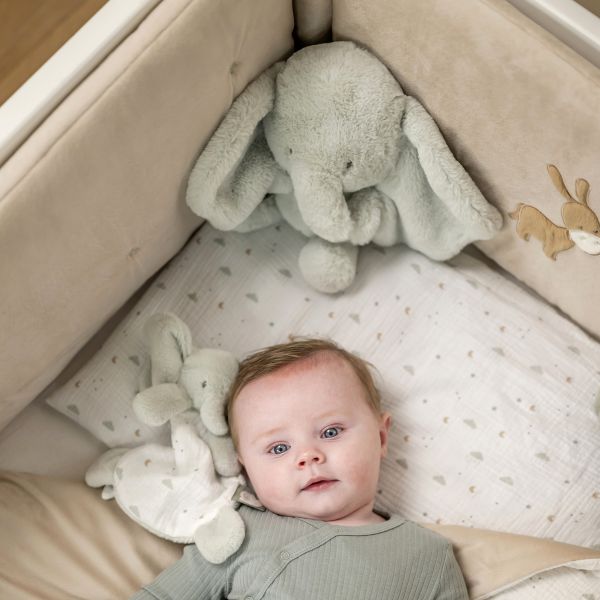 Tour de lit bébé réversible en velours Loulou 180 cm sable