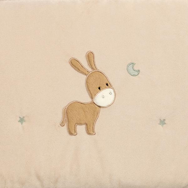 Tour de lit bébé réversible en velours Loulou 180 cm sable