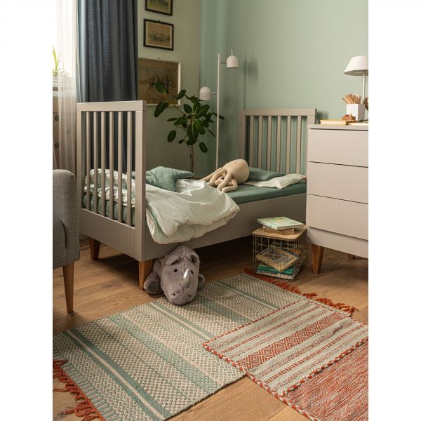 Lit 70x140 gris clair et bois - Collection Lounge