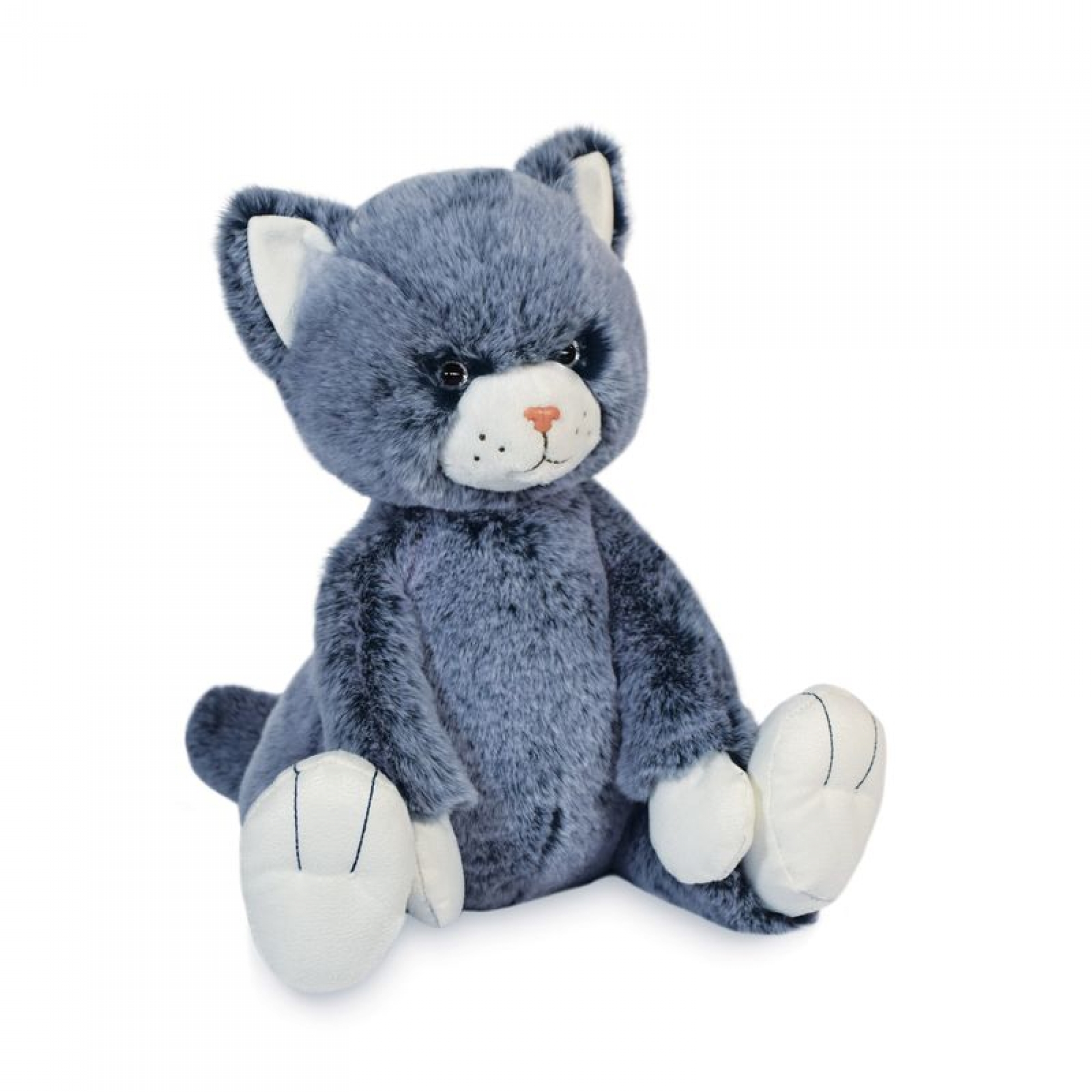 Histoire d'Ours Peluche Lulu le chat bleu 25 cm Made In Bébé