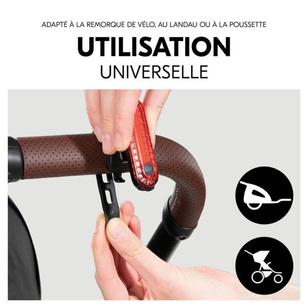 Lumière arrière universelle pour poussette