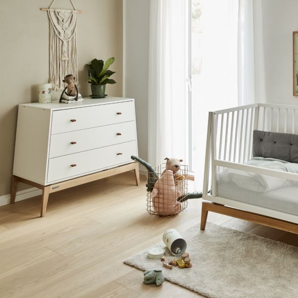 Chambre bébé duo lit 60x120cm + commode Luna