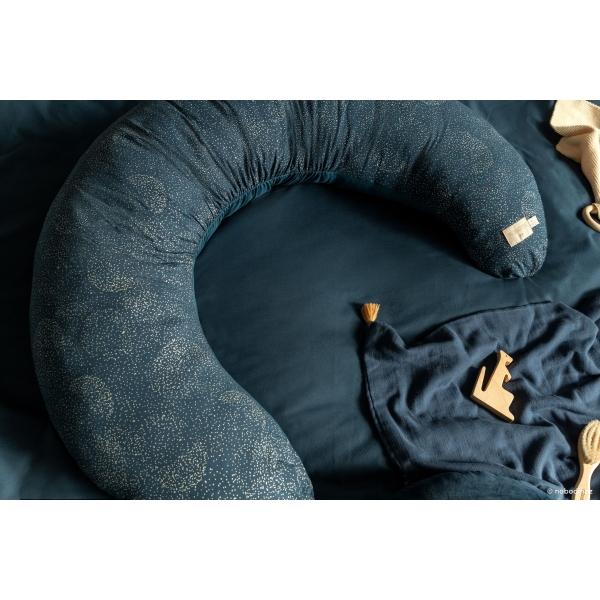 Coussin d'allaitement Luna - Gold bubble night blue