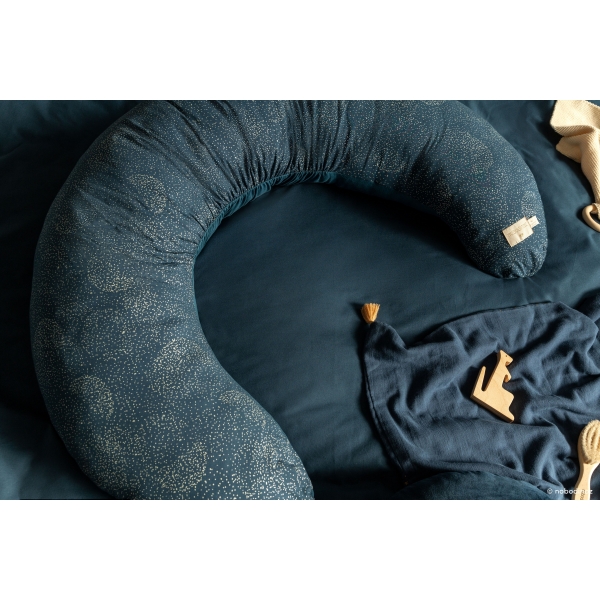 Coussin d'allaitement Luna Gold bubble night blue