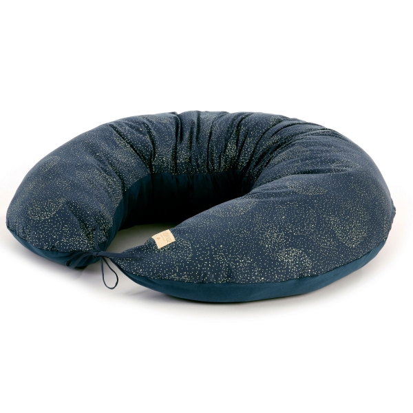 Coussin d'allaitement Luna - Gold bubble night blue