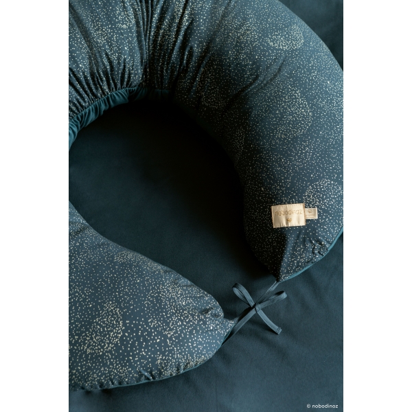 Coussin d'allaitement Luna - Gold bubble night blue