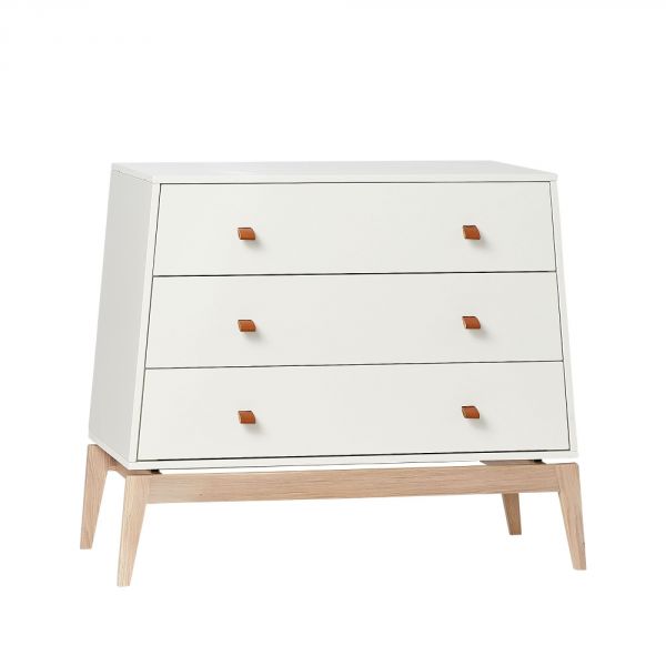 Chambre bébé trio Luna Lit 70x140cm + Commode + Armoire Large