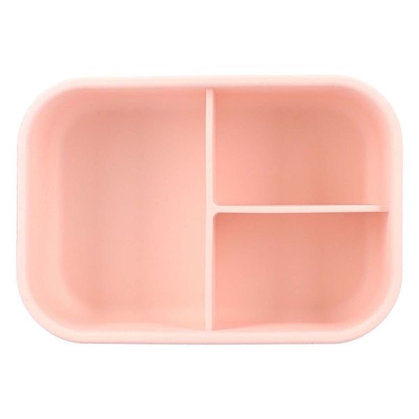 Lunch box 3 compartiments en silicone coeurs