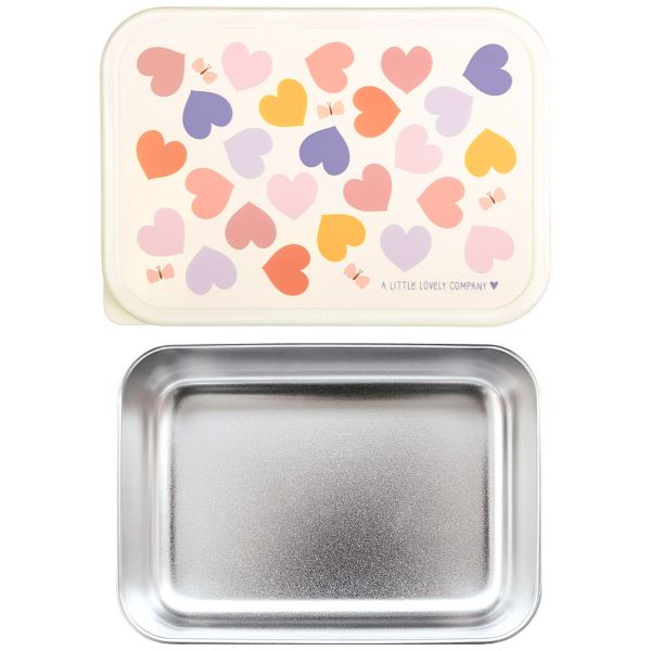 Lunch box enfant en acier inoxydable Cœurs