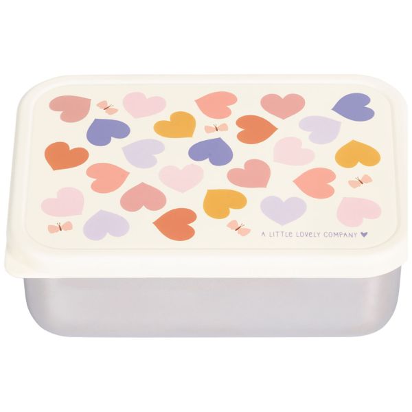 Lunch box enfant en acier inoxydable Cœurs