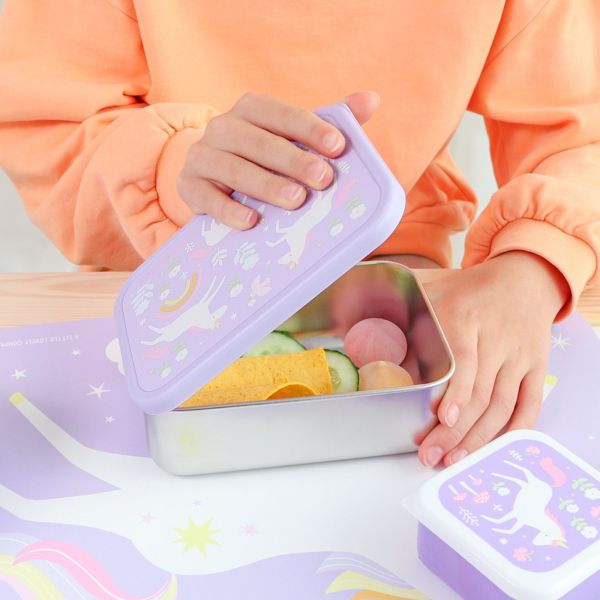Lunch box enfant en acier inoxydable Rêves de licorne