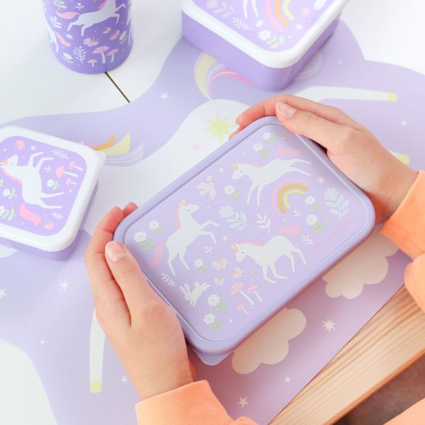 Lunch box enfant en acier inoxydable Rêves de licorne