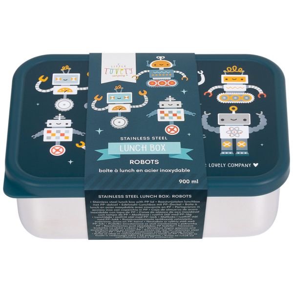 Lunch box enfant en acier inoxydable Robots