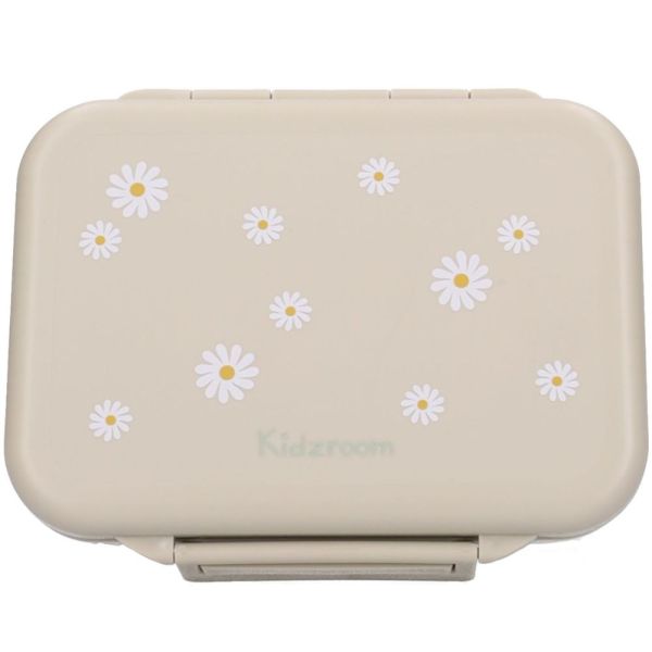 Lunch box inox 2 compartiments pâquerettes sable