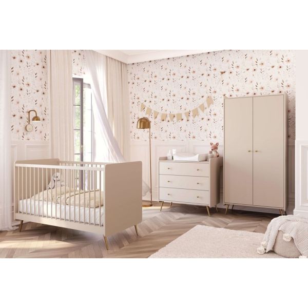 Commode 3 tiroirs Lunéa Sable beige