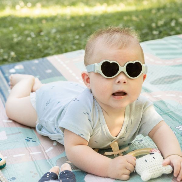 Lunettes de soleil bébé 0-9 mois anti UV Baby heart Menthe