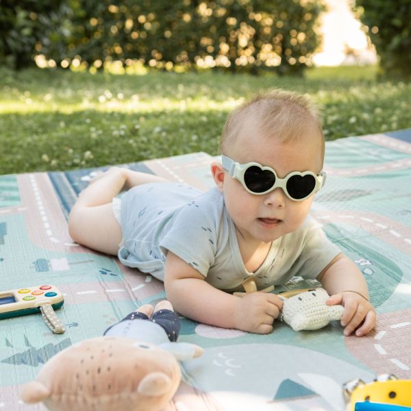 Lunettes de soleil bébé 0-9 mois anti UV Baby heart Menthe