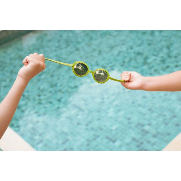 Lunettes de soleil 1-2 ans Fleur Vert olive