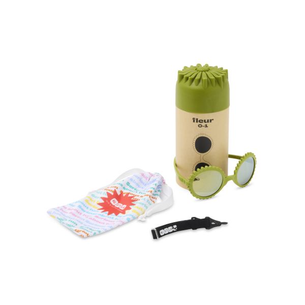 Lunettes de soleil 2-4 ans Fleur Vert olive