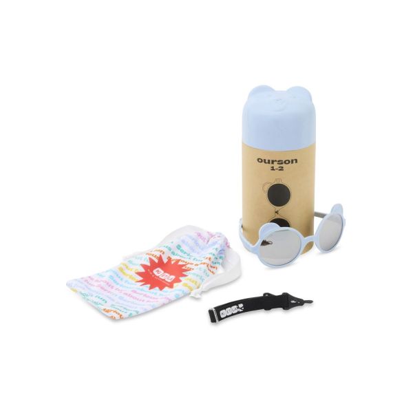 Lunettes de soleil bébé 0-1 ans Ourson Bleu clair