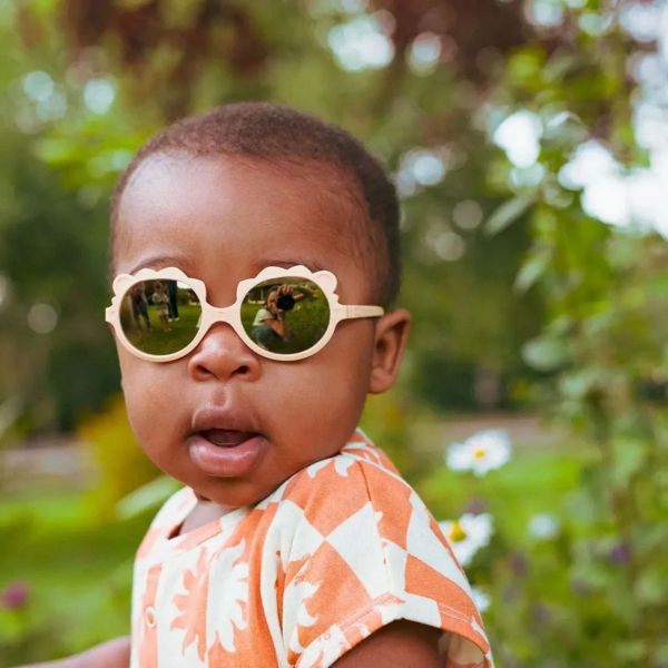 Lunettes de soleil bébé 0 - 1 an Lion Vanille