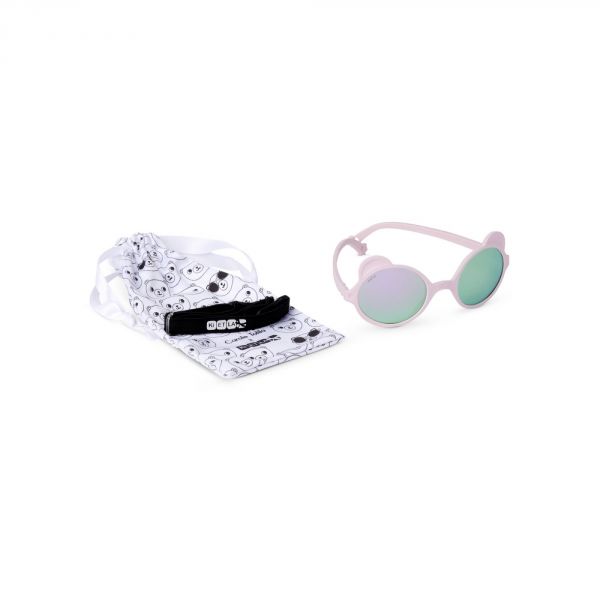 Lunettes de soleil bébé 1-2 ans Ourson Rose pâle