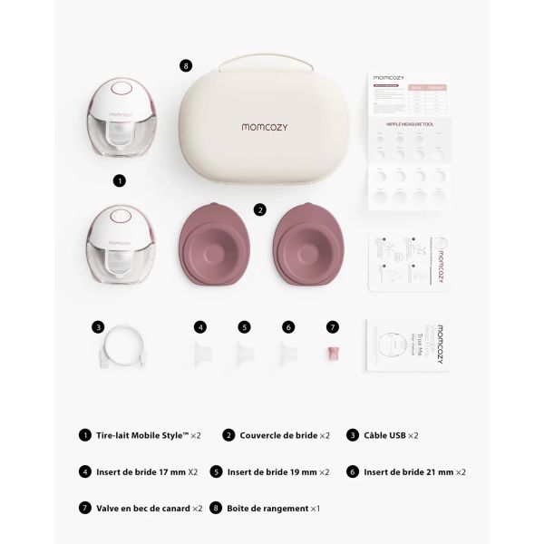 Tire-lait électrique portable M6 double mains libres Mobile Style