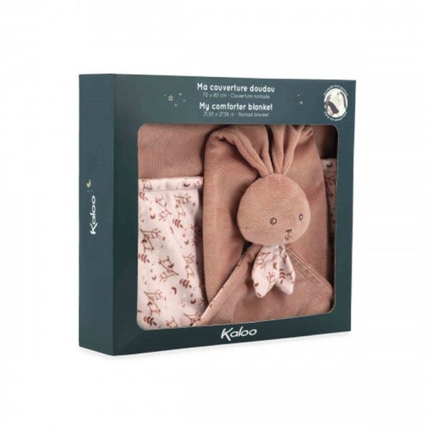 Couverture doudou lapin 80 x 70 cm Terracotta