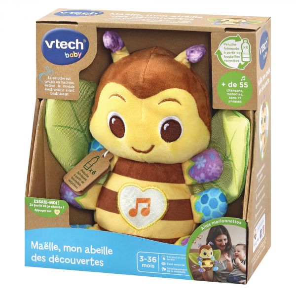 Peluche d'éveil Maëlle mon abeille des découvertes