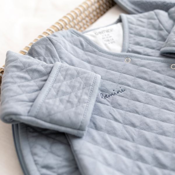 Gigoteuse bébé mi-saison 1-4 m Pady quilted jersey Stone blue