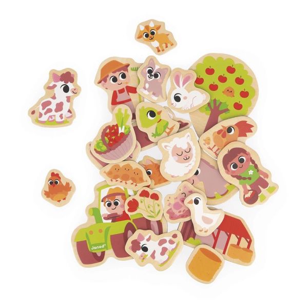 Lot de 24 magnets Ferme