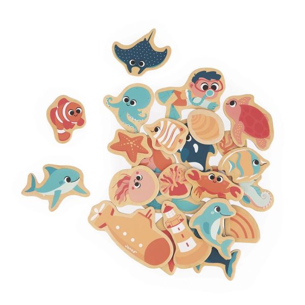 Lot de 24 magnets Monde marin