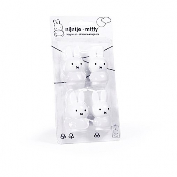 Magnets Miffy lot de 4 blanc