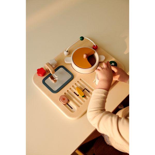 Tableau d’activités en bois bébé Magnus Sandy Multi Mix