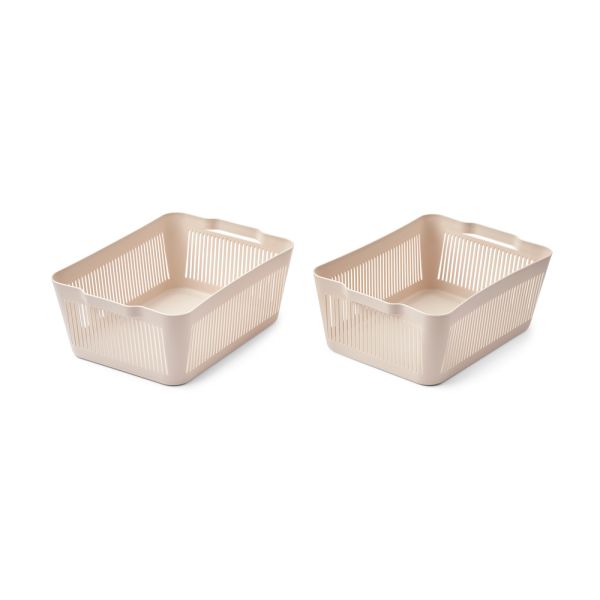 Lot de 2 paniers de rangement Makeeva Sandy
