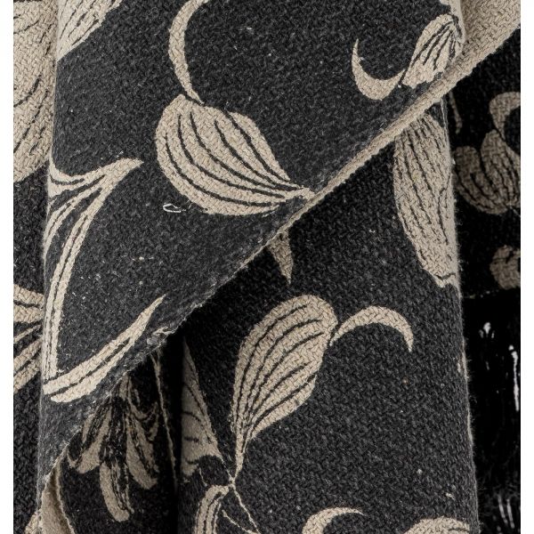 Plaid en coton Mali noir 160x130 cm